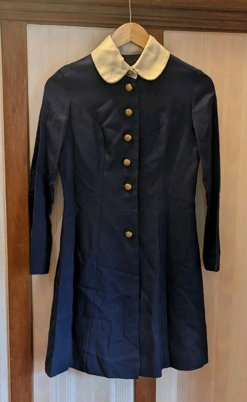 Vintage Vicky Petite Union Dress Women's XS Petite Navy White